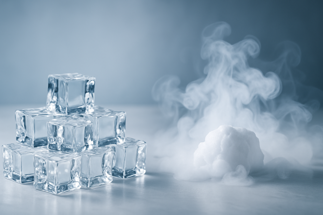 Differenza tra Ghiaccio Sintetico e Ghiaccio Secco.