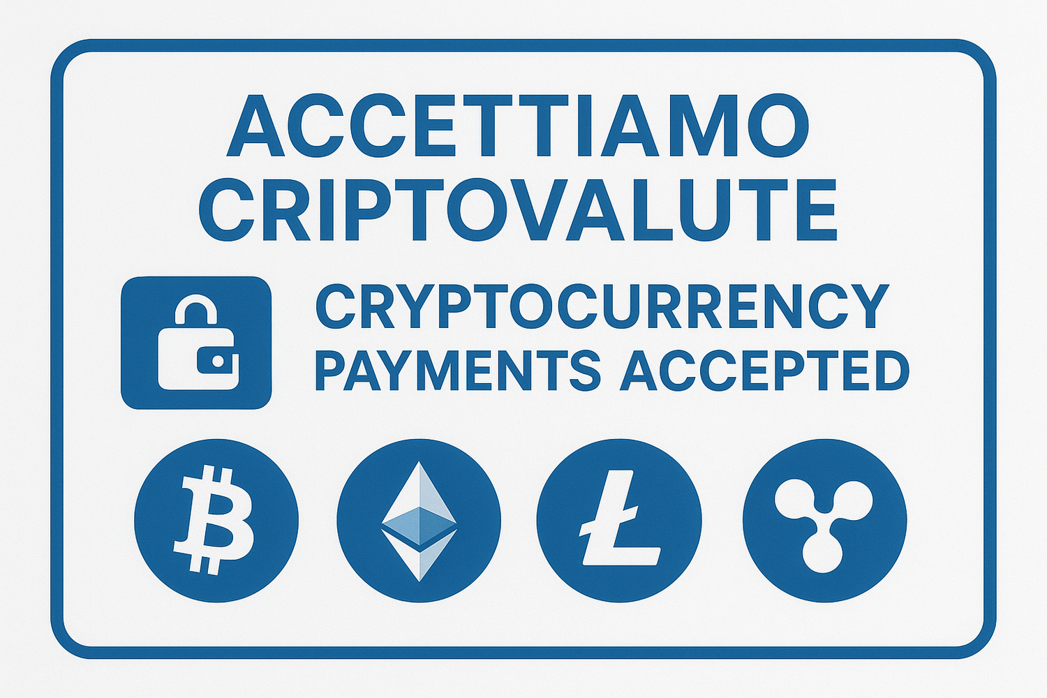 Banner pagamenti criptovalute
